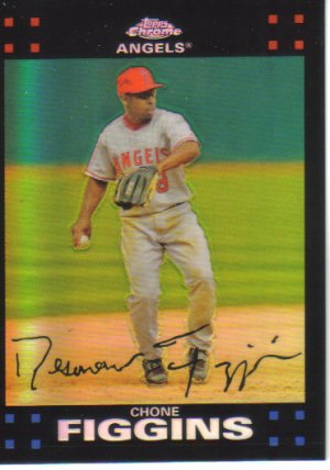 2007 Topps Chrome Refractor  #60 Chone Figgins   Angels