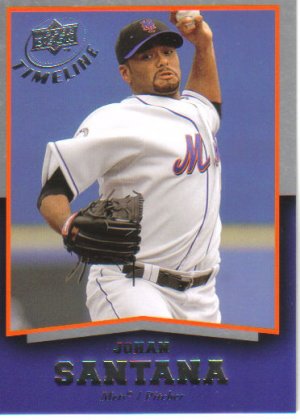 2008 Upper Deck Timeline  #5 Johan Santana   Mets