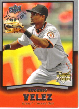 2008 Upper Deck Timeline  #83 Eugenio Velez  RC  Giants