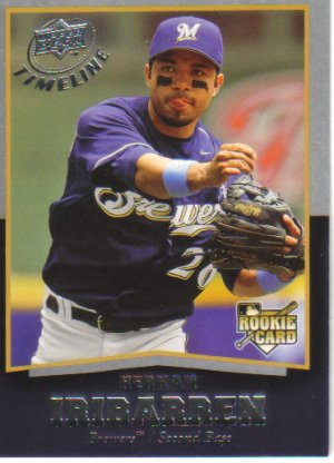 2008 Upper Deck Timeline  #93 Hernan Iribarren  RC  Brewers