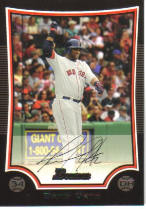 2009 Bowman  #22 David Ortiz   Red Sox