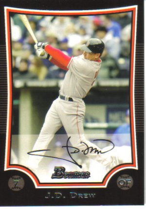 2009 Bowman  #140 J.D. Drew   Red Sox
