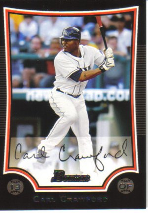 2009 Bowman  #149 Carl Crawford   Rays
