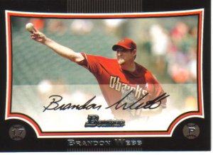2009 Bowman  #180 Brandon Webb   Diamondbacks