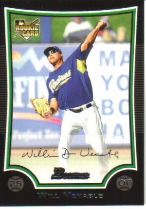 2009 Bowman  #218 Will Venable  RC  Padres