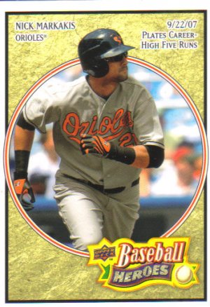 2008 Upper Deck Heroes  #14 Nick Markakis   Orioles