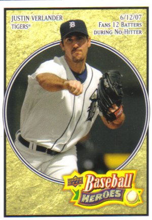 2008 Upper Deck Heroes  #65 Justin Verlander   Tigers