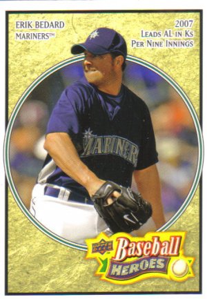 2008 Upper Deck Heroes  #155 Erik Bedard   Mariners