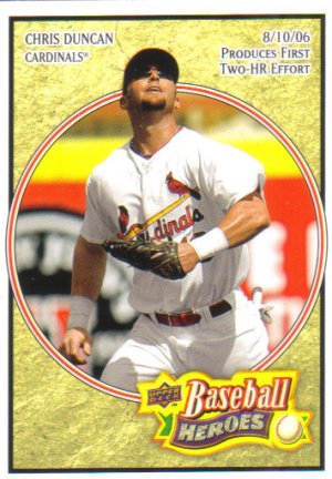 2008 Upper Deck Heroes  #159 Chris Duncan   Cardinals
