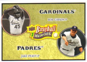 2008 Upper Deck Heroes  #184 Bob Gibson / Jake Peavy