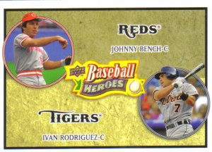 2008 Upper Deck Heroes  #185 Johnny Bench / Ivan Rodriguez