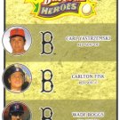 2008 Upper Deck Heroes  #187 Carl Yastrzemski / Carlton Fisk / Wade Boggs   Red Sox