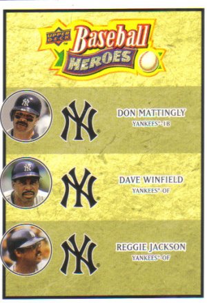2008 Upper Deck Heroes  #190 Don Mattingly / Dave Winfield / Reggie Jackson