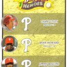 2008 Upper Deck Heroes  #191 Chase Utley / Ryan Howard / Jimmy Rollins   Phillies