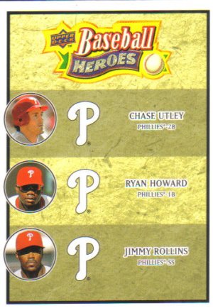 2008 Upper Deck Heroes  #191 Chase Utley / Ryan Howard / Jimmy Rollins   Phillies