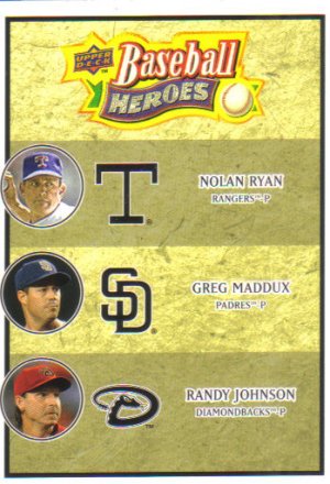 2008 Upper Deck Heroes  #193 Nolan Ryan / Greg Maddux / Randy Johnson