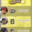 2008 Upper Deck Heroes  #194 Brandon Webb / Justin Verlander / Felix Hernandez