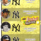 2008 Upper Deck Heroes  #197 Yogi Berra / Reggie Jackson / Joe DiMaggio / Derek Jeter   Yankees