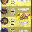 2008 Upper Deck Heroes  #198 Jonathan Papelbon / Manny Ramirez / Jason Varitek / David Ortiz