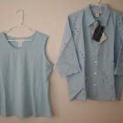SUSAN GRAVER 3/4 Sleeve Lace Shirt & Tank Top Set XS