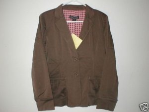 DIALOGUE Modal Blend Notch Collar Jacket 4 XS Espresso