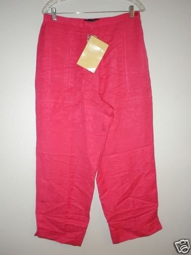 DIALOGUE OriginalFit Floral Jacquard Crop Pant 16 LRG L