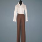 NWT TSE Ladies 100% Wool Driftwood Brown Flat Front Wideleg Trouser Slacks Pants #WOD348P - 4
