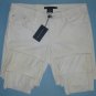 NWT Ralph Lauren Blue Label Ivory Distressed Suede Jeans Pants - 29