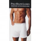 NIP Polo Ralph Lauren White Signature Cotton Boxer Brief #RY11- Big 1XL