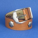 New without tags - Vitanuova Star Studded Croc Embossed Leather Belt - L