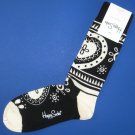 NWT Happy Socks Black Ivory Hippie Cotton Socks