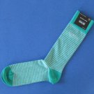 NWT Hugo Boss Green Gray Stripe "Marc Design" Cotton Stretch Socks