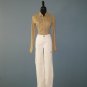 NWT Elie Tahari Off White Gold Metallic Deidre Jeans Pants - 10