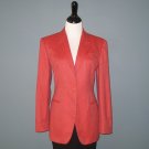 Pre-Owned Giorgio Armani 100% Cashmere Pink Herringbone Blazer Jacket - 44