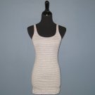 NWT Cynthia Rowley Gray/Aqua Stripe Ribbed Pima Cotton & Modal Blend Tank Top - M