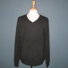 NWT Tahari Men's Gray 2-Ply 100% Cashmere Knit L/S V-Neck Sweater - XL