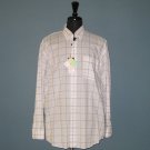 NWT MINE White Windowpane Print Long Sleeve 100% Cotton Dress Shirt - L NWT MINE White Windowpane Print Long Sleeve 100% Cotton Dress Shirt - L