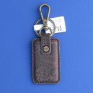 NWT Restoration Hardware RH Distressed Oiled Leather Split O-Ring Key Chain Fob