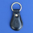 NWT Polo Ralph Lauren Black Leather Split O-Ring "Polo Player" Key Chain Fob NWT Polo Ralph Lauren Black Leather Split O-Ring "Polo Player" Key Chain Fob