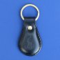 NWT Polo Ralph Lauren Black Leather Split O-Ring "Polo Player" Key Chain Fob