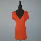 NWT Cynthia Steffe Seamline Sloane Russet V-Neck Ribbed Tee Shirt Top - XL