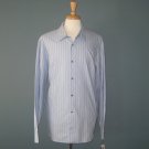 NWT Men's Blue Striped Calvin Klein L/S 100% Cotton Shirt - XXL NWT Men's Blue Striped Calvin Klein L/S 100% Cotton Shirt - XXL