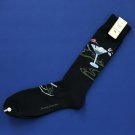 NWT Tommy Bahama Men's Black Dirty Birdie Martini Pima Cotton Blend Dress Socks