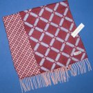 NWT Amicale Burgundy & Gray Color 100% Cashmere Reversible Fringed Scarf 11" x 62" NWT Amicale Burgundy & Gray Color 100% Cashmere Reversible Fringed Scarf 11" x 62"