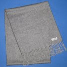 NEW Amicale Gray 100% Cashmere Fringed Scarf 12.5" x 62" NEW Amicale Gray 100% Cashmere Fringed Scarf 12.5" x 62"