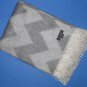 NIP Claudia Nichole 100% Cashmere Gray Chevron Print Triple Weave Throw 50" x 70"
