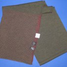 NWT Barneys New York CO-OP 100% Merino Wool Knit Scarf 12"x 90" - Green/Burgundy