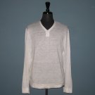 NWT A|X Armani Exchange 100% Linen Knit V-Neck Pullover Shirt - XL