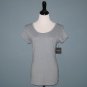 NWT Cynthia Rowley Heathered Grayish Blue Scoop Neck Modal Blend T-Shirt - L