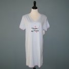 NWT René Rofé Blue 'Pardon My French' Cotton Graphic Tee Sleep Shirt Nightshirt Nightgown - 1X